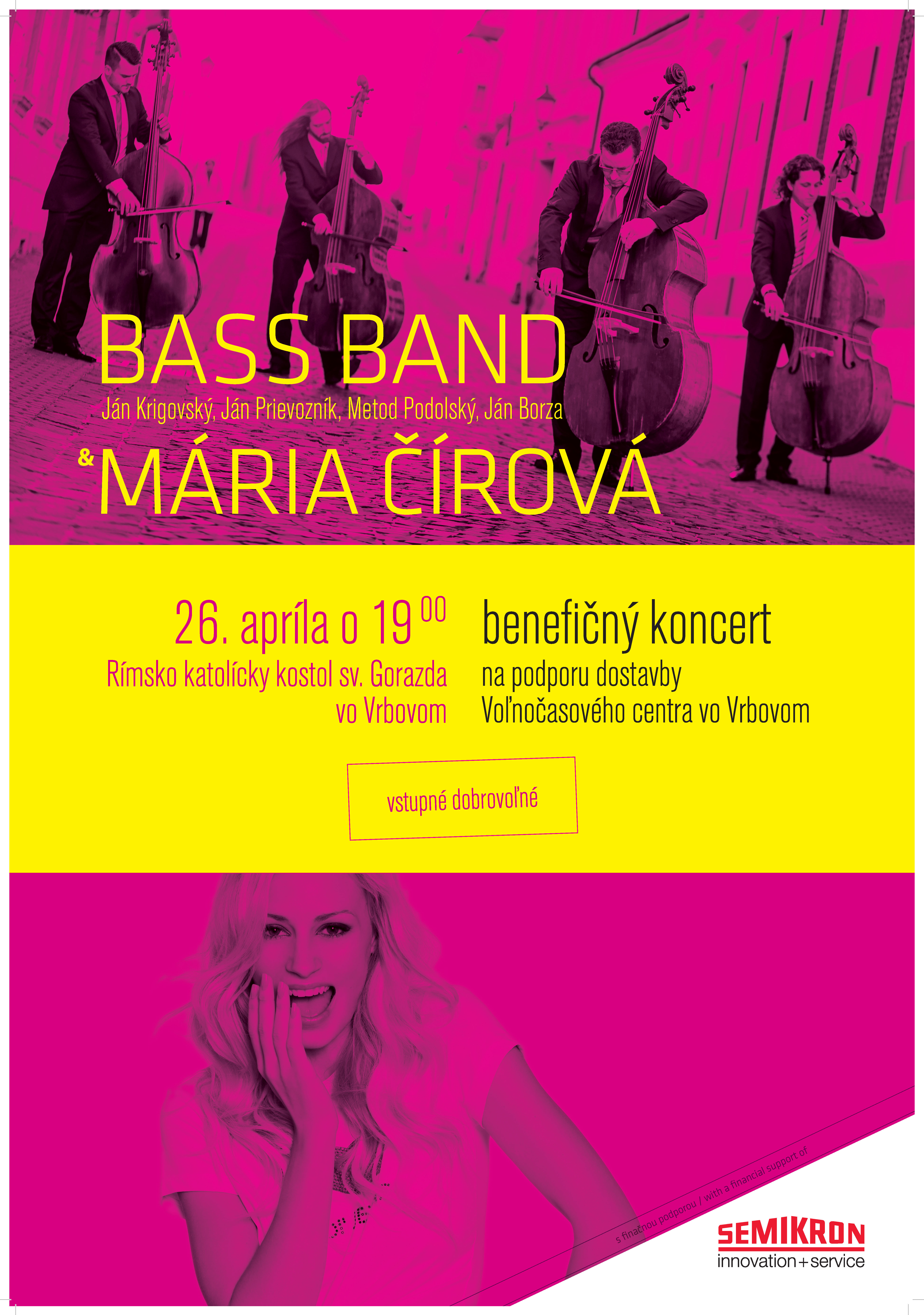 benefičný koncert BassBand & Mária Čírová